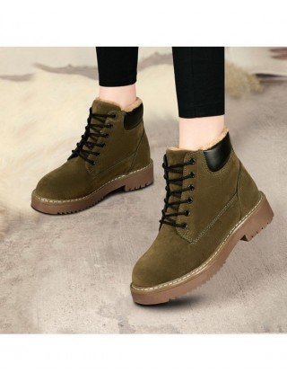 Women's Shoes-Boots-Suede Leather Women Winter Ankle Boots for