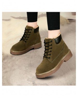 Women's Shoes-Boots-Suede Leather Women Winter Ankle Boots for