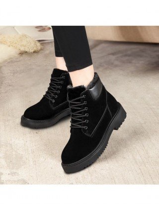 Women's Shoes-Boots-Suede Leather Women Winter Ankle Boots for