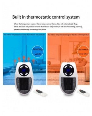 Household Items-Heating-Electric Mini Fan Heater 240V Remote