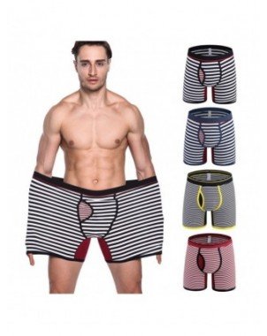 Home-Men's Fashion-M-6XL Fashion Men`s Stripe Boxers Sexy