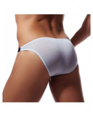 Underwear & Loungewear-Briefs-Men Ice Silk Briefs Low Waist U