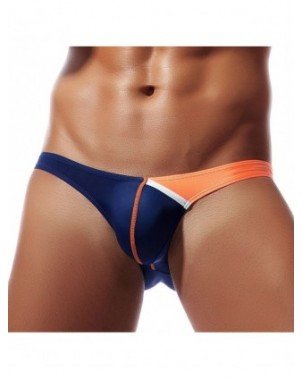 Underwear & Loungewear-Briefs-Men Ice Silk Briefs Low Waist U