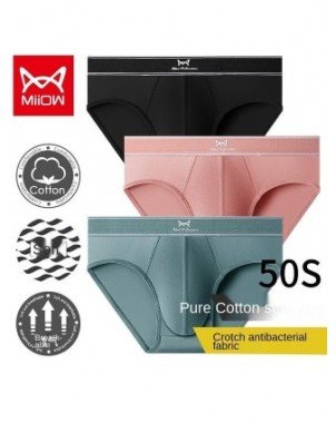 Underwear & Loungewear-Briefs-MiiOW 3pcs Organic Cotton Men`s