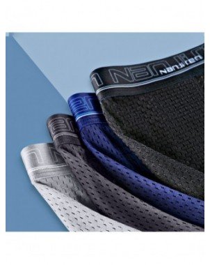 Underwear & Loungewear-Briefs-Boxers Men Ice Silk Mesh Boxer