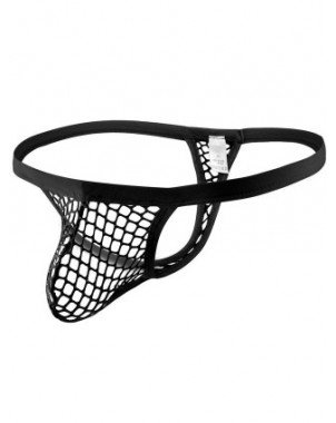 Underwear & Loungewear-Briefs-Plus Size Mesh Mens Panties