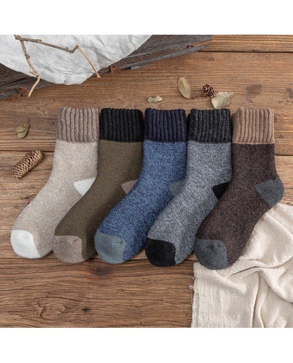 Underwear & Loungewear-Socks-5pairs Winter Mens Thick Terry Underwear & Loungewear-Socks-5pairs Winter Mens Thick Terry