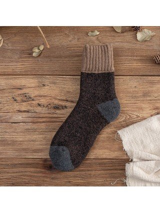 Underwear & Loungewear-Socks-5pairs Winter Mens Thick Terry