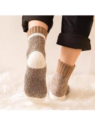 Underwear & Loungewear-Socks-5pairs Winter Mens Thick Terry