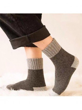 Underwear & Loungewear-Socks-5pairs Winter Mens Thick Terry