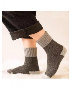 Underwear & Loungewear-Socks-5pairs Winter Mens Thick Terry