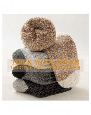 Underwear & Loungewear-Socks-3 Pairs Wool Socks Vintage Warm