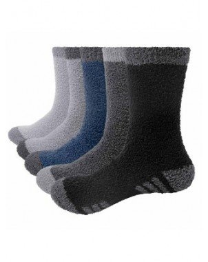 Underwear & Loungewear-Socks-Mens Fluffy Socks Soft Fleece Cozy