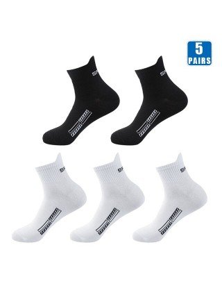 Underwear & Loungewear-Socks-5 Pairs Cotton Socks Sports High