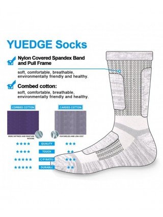 Underwear & Loungewear-Socks-YUEDGE Socks Moisture Wicking