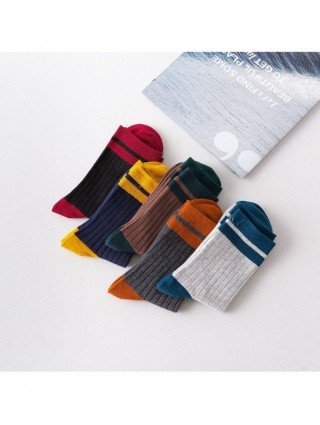 Underwear & Loungewear-Socks-5 Pairs Autumn And Summer Socks