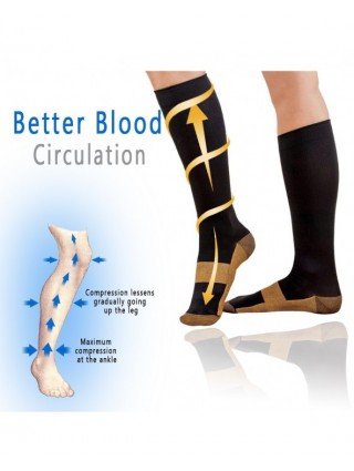 Underwear & Loungewear-Socks-1 Pair Unisex Copper Compression