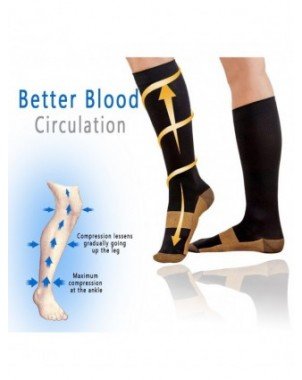 Underwear & Loungewear-Socks-1 Pair Unisex Copper Compression
