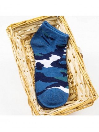 Underwear & Loungewear-Socks-4 pairs Men Ankle Socks Camouflage