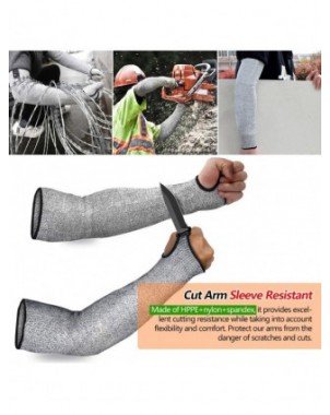 Tools-Hand Tools-1PC Level 5 HPPE Cut Arm Sleeve Safety Gloves