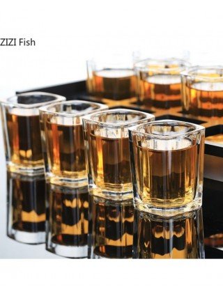 Kitchen-Drinkware-6pcs Luxurious Transparent Glass Small Wine