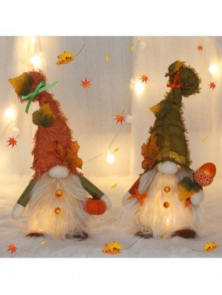 Celebrations-Accessories, Decorations-Dwarf Autumn Fall Rudolph