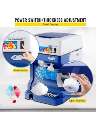 Virtuvė-Virtuvės įrankiai ir prietaisai-VEVOR 120/200 KG/H elektrinis ledo smulkintuvas