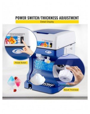 Virtuvė-Virtuvės įrankiai ir prietaisai-VEVOR 120/200 KG/H elektrinis ledo smulkintuvas