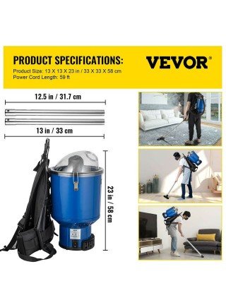 Home Improvement-Pumps-VEVOR Home Vacuum Cleaner 4L Commercial