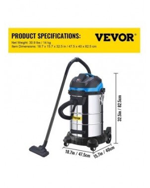 Home Improvement-Pumps-VEVOR Dust Extractor Collector Wet &amp