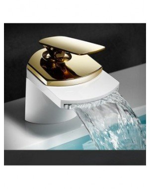 Home Improvement-Kitchen Fixtures-White Faucet Bathoom