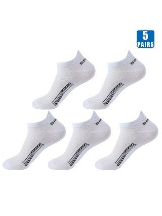 Underwear & Loungewear-Socks-5 Pairs Cotton Short Socks for