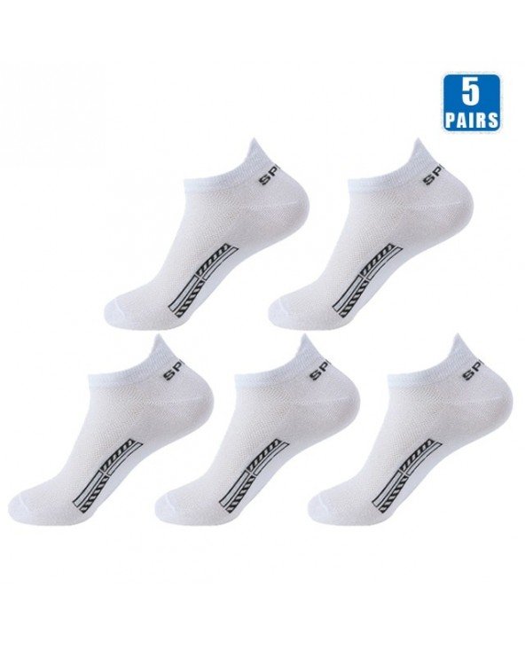Underwear & Loungewear-Socks-5 Pairs Cotton Short Socks for