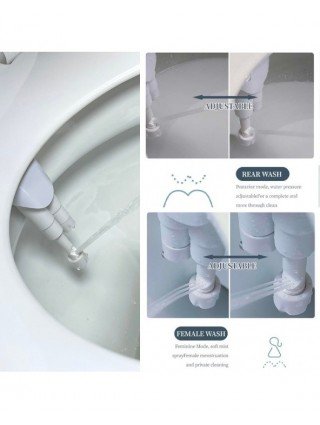SAMODRA Bidet Attachment Ultra-Slim Toilet Seat Attachment Dual Nozzle  Bidet Adjustable Water Pressure Non-Electric Ass Sprayer