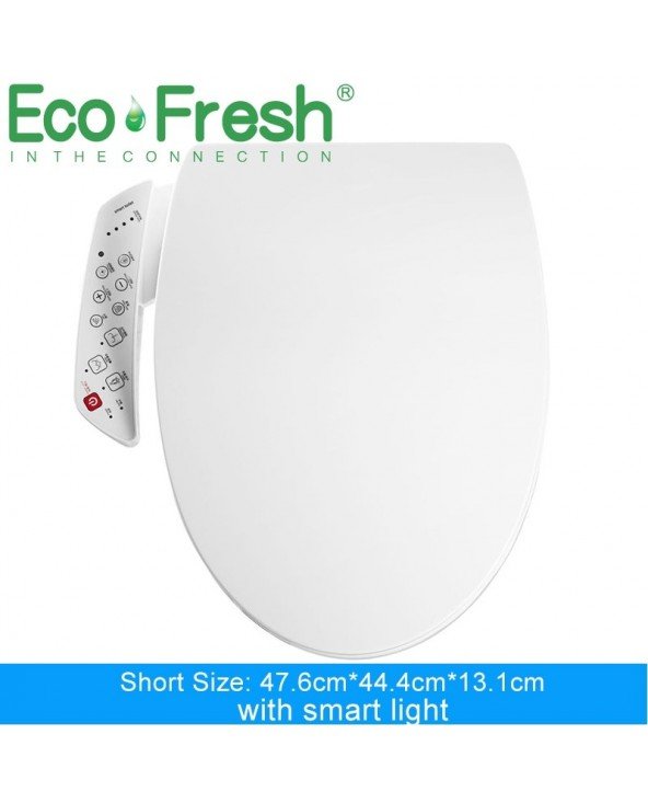 Namų apyvokos daiktai-Vonios ir WC reikmenys-EcoFresh V formos Trumpa išmanioji tualeto sėdynė Namų apyvokos daiktai-Vonios ir WC reikmenys-EcoFresh V formos Trumpa išmanioji tualeto sėdynė