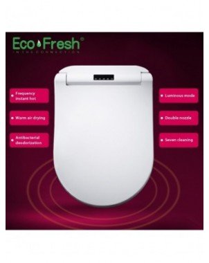 Namų apyvokos daiktai-Vonios ir WC reikmenys-Ecofresh Smart unitazo sėdynė D formos elektrinė