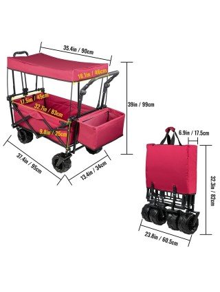 Home, Pet & Appliances-Garden Supplies-VEVOR Folding Wagon Cart