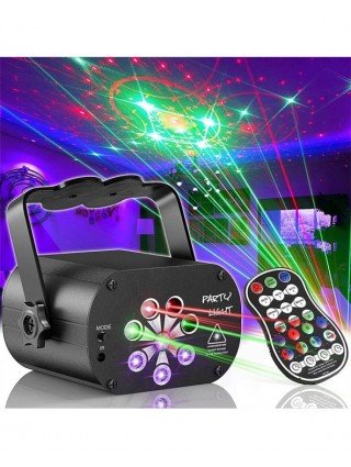 LED apšvietimas-LED prožektoriai-USB įkraunamas LED lazerinės scenos mini projektoriaus