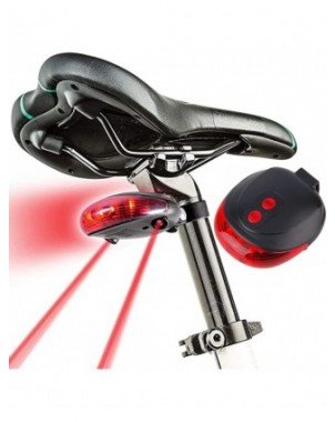 Cycling-Bicycle Lights-5 LED Bicycle Rear Light 2 Laser Bike