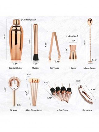 Kitchen-Drinkware-Cocktail Shaker Making Set,16pcs Bartender