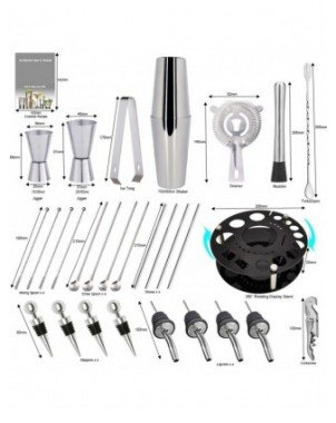 Kitchen-Drinkware-Bartender Kit:1-30-piece Cocktail Shaker Set
