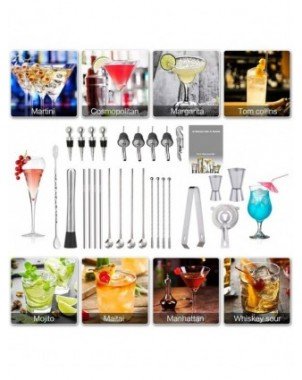 Kitchen-Drinkware-Bartender Kit:1-30-piece Cocktail Shaker Set