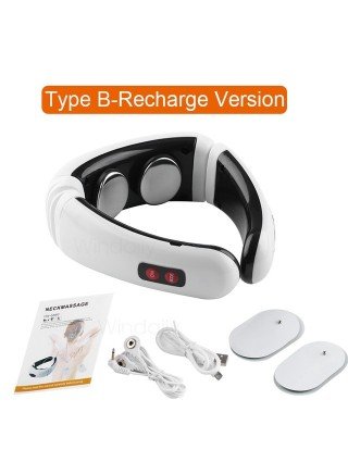 Electric Pulse Back and Neck Massager Tool Relaxation Far Infrared Pain  Relief