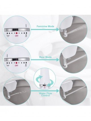 Namų apyvokos daiktai-Vonios ir WC reikmenys-SAMODRA tualeto bide "Ultra-Slim Bidet" tualeto