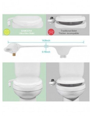 Namų apyvokos daiktai-Vonios ir WC reikmenys-SAMODRA tualeto bide "Ultra-Slim Bidet" tualeto