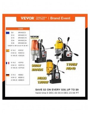 Tools-Power Tools-VEVOR Magnetic Drill Press 980W 1100W 1200W