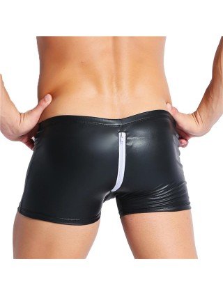 BDSM-Įvairūs-Male Underwear Open Crotch Sissy Pants Back Zipper