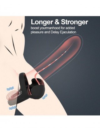 Vibratoriai, Dildo-Pulsatoriai-Remote Vibrating Cock Penis Ring