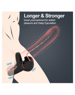 Vibratoriai, Dildo-Pulsatoriai-Remote Vibrating Cock Penis Ring