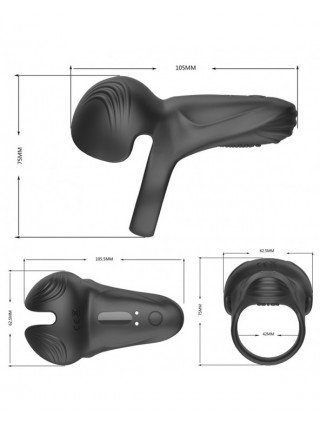 Vibratoriai, Dildo-Pulsatoriai-Remote Vibrating Cock Penis Ring